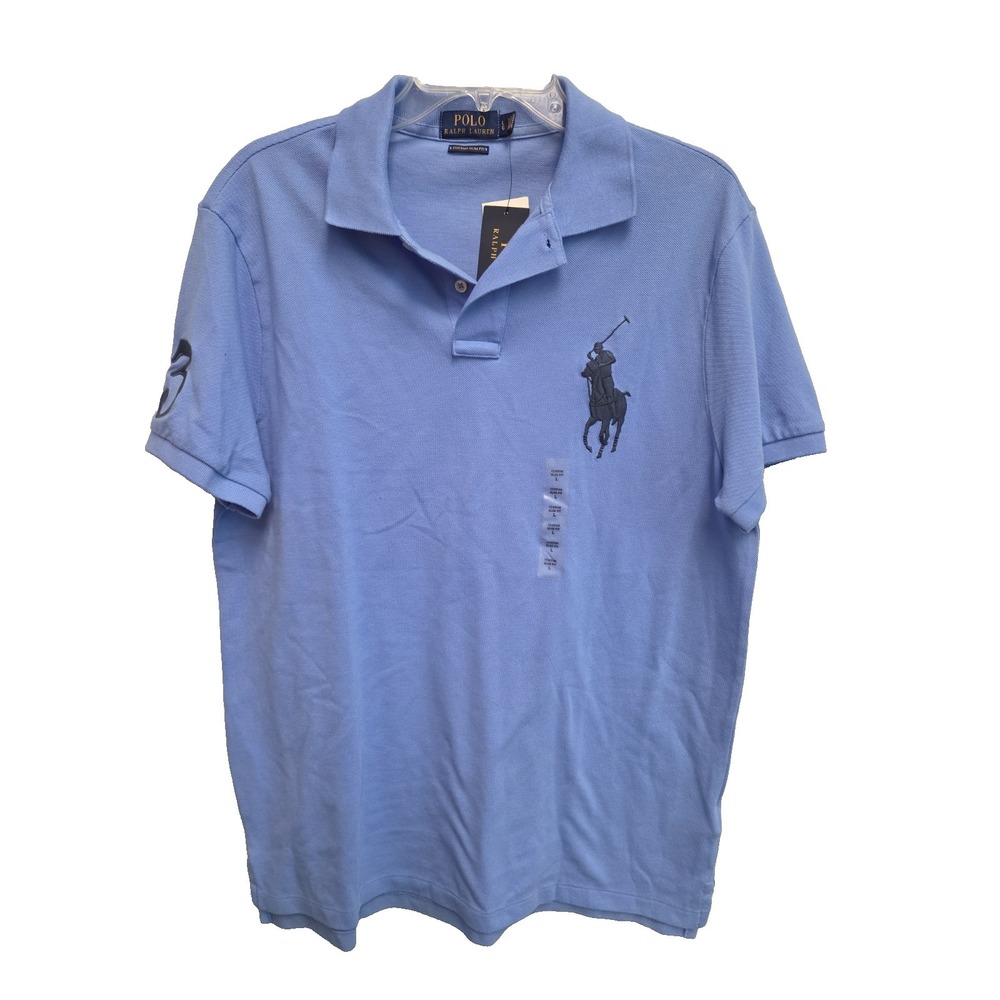 NWT Men's Polo‎ Ralph Lauren Big Pony #3 Mesh Polo Shirt Large Custom Slim Fit
